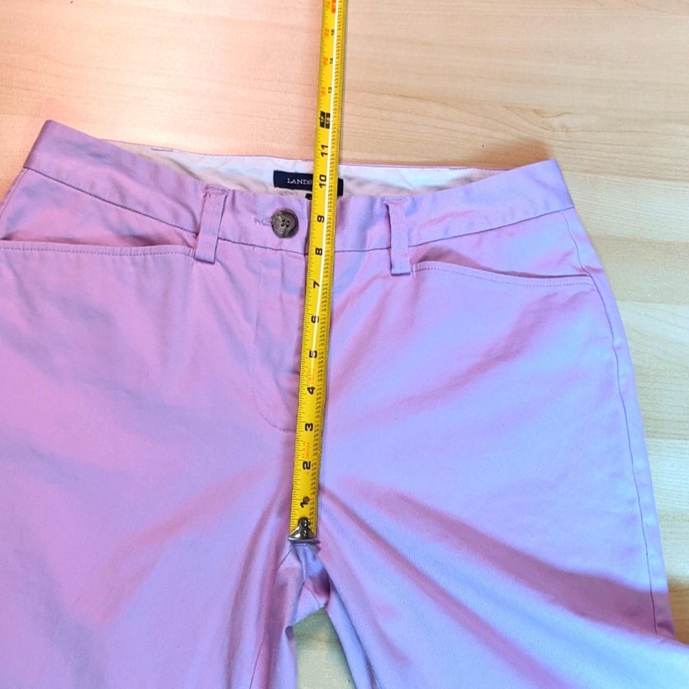 Lands' End Pink Cropped Pants, 6 - Picture 8 of 8